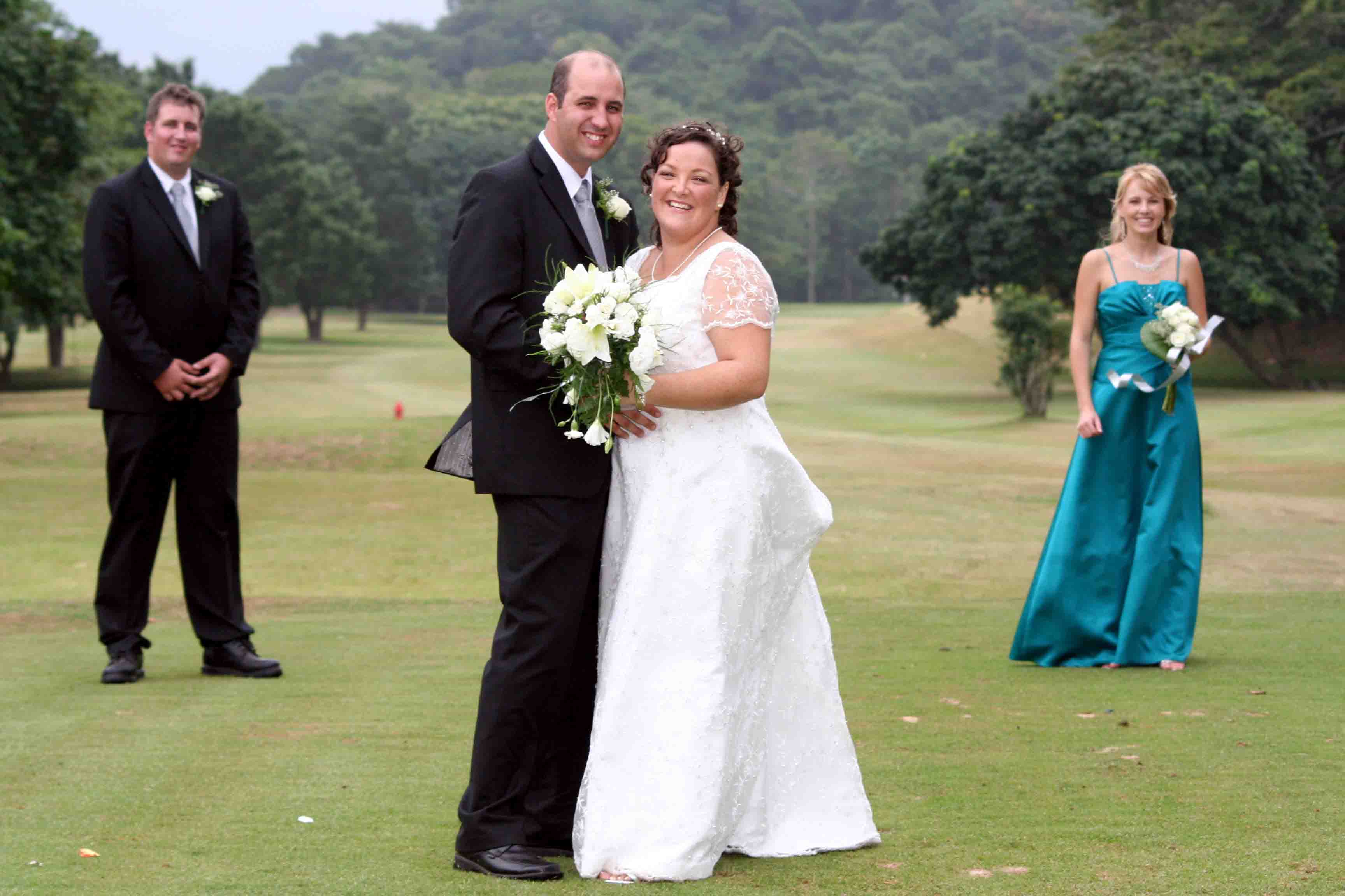 The bridal party at Umtentweni Golf Club