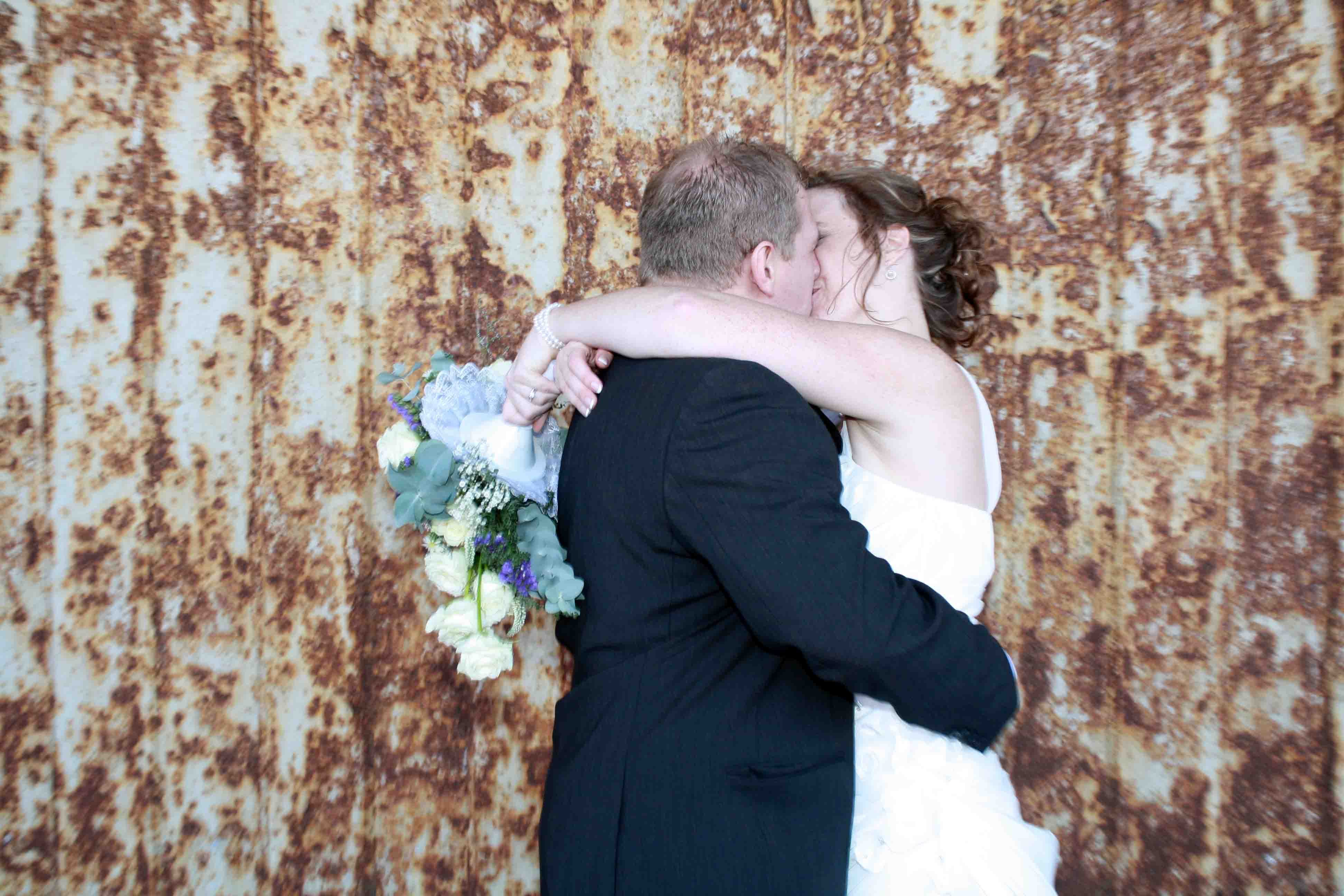 William and Kirsty kissing